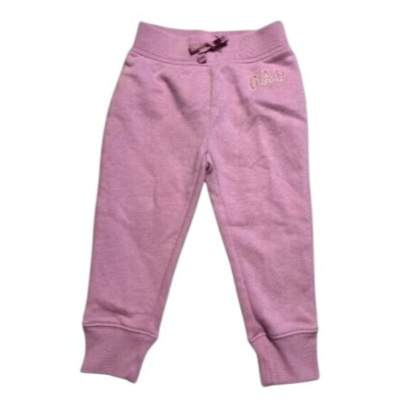 GAP SweatPants Girls Size 2 Purple with Pink Logo - Picture 1 of 5